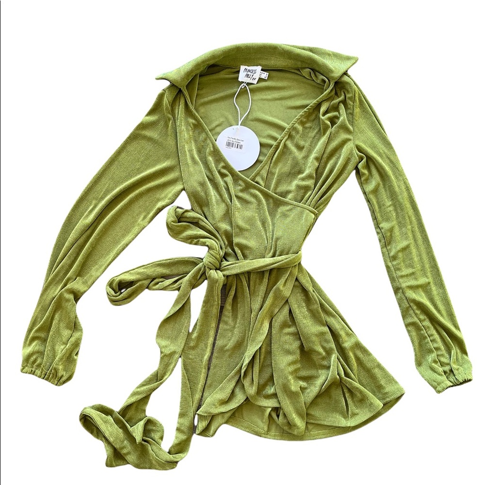 PRINCESS POLLY- Size 4: Party Time Mini Dress in Green